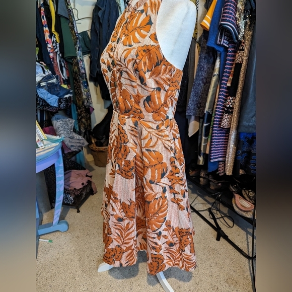 Eva Franco Dresses & Skirts - EVA Franco Tropical dress halter fit and flare size medium